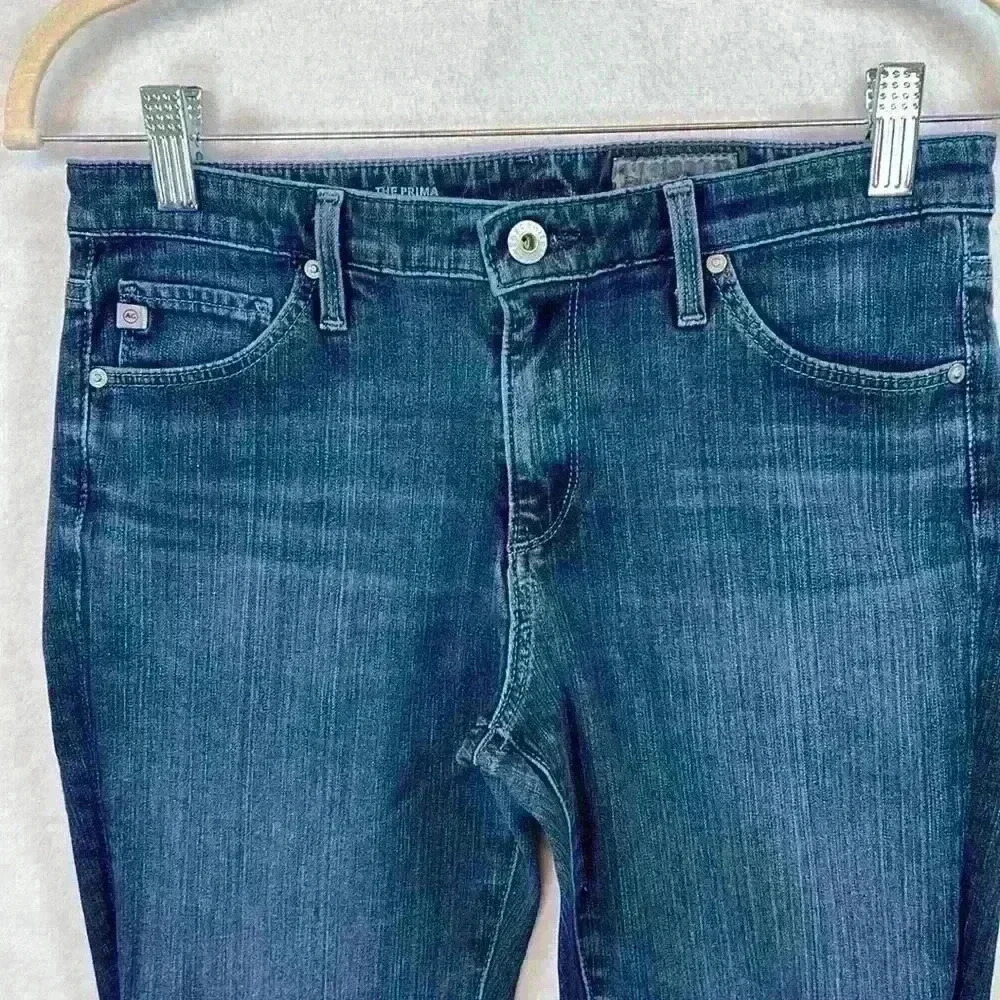 AG Adriano Goldschmied Jeans Size 27R Medium Wash Mid Rise Cigarette - Picture 3 of 12